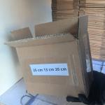 boite carton ouverte 25cm 13cm 20cm